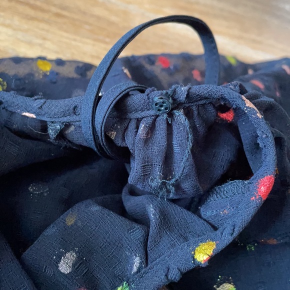 J Crew Pullover Blouse in Rainbow Clip Dot Chiffon - Picture 12 of 13